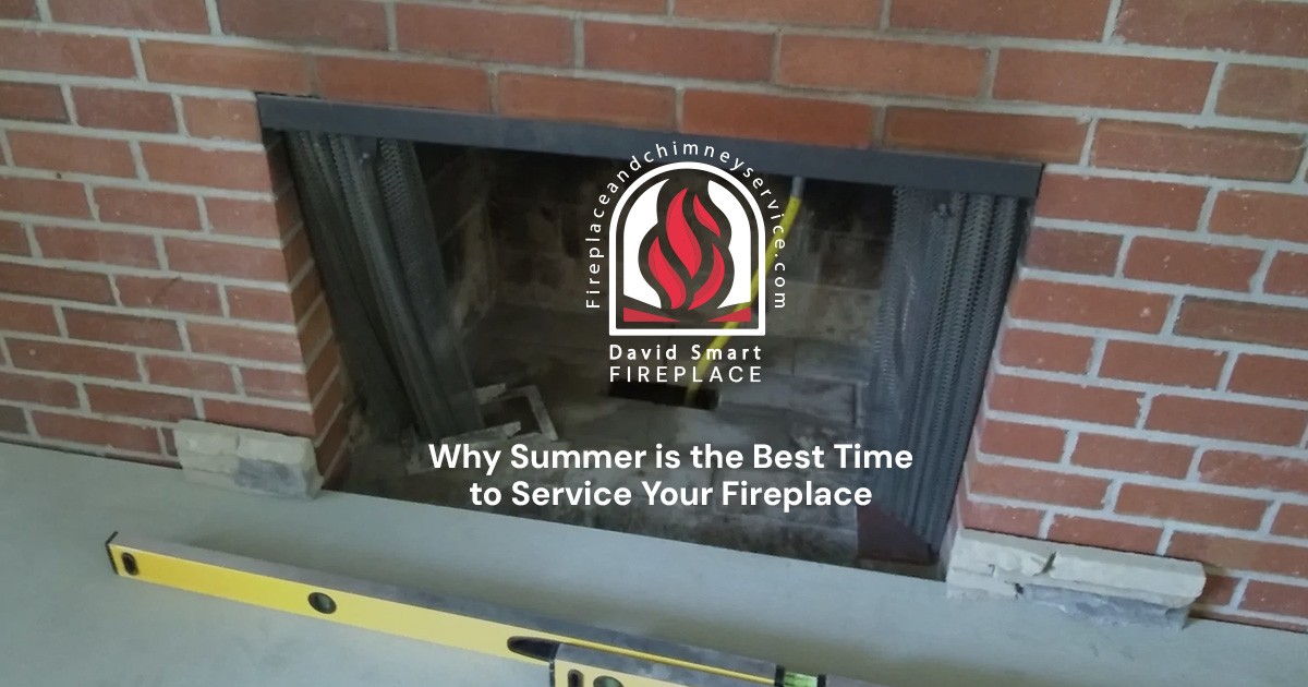 brick fireplace with level in front