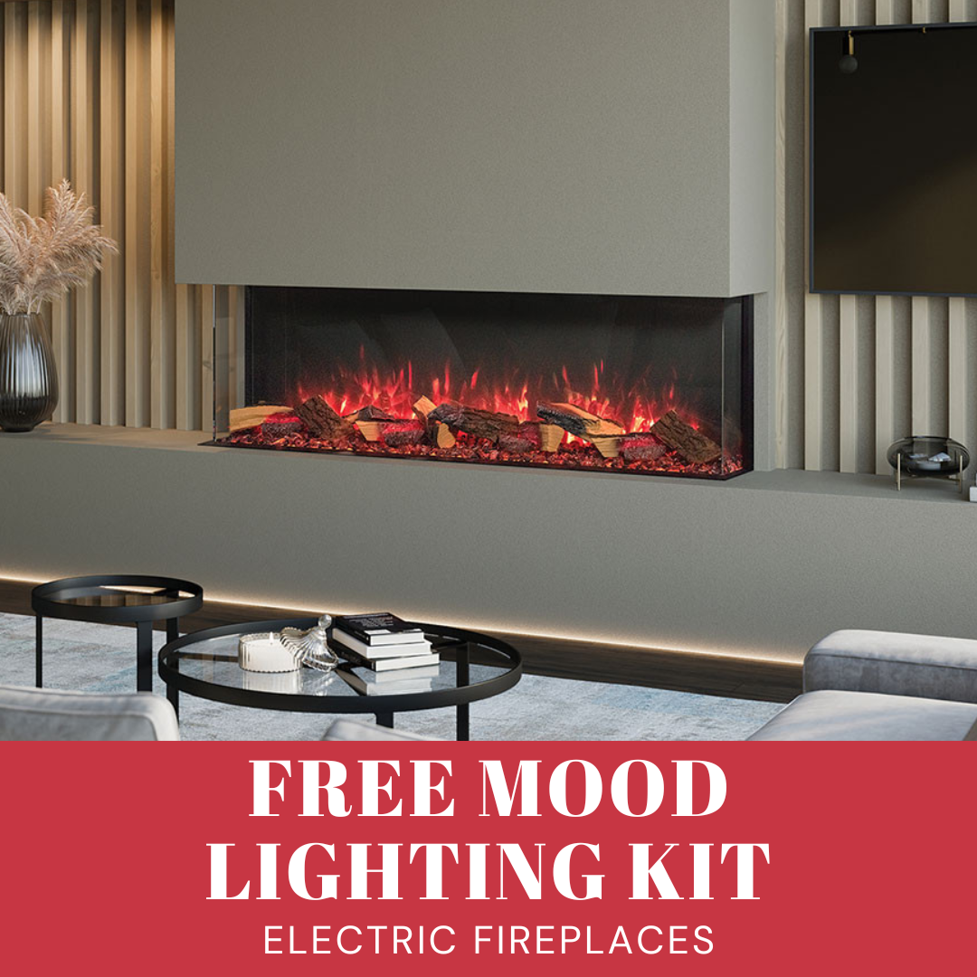 electric fireplace in a modern home