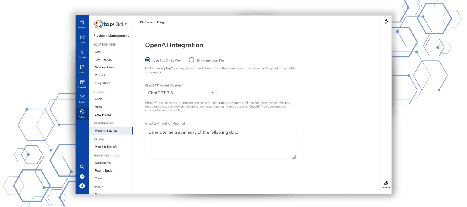 Interface showing an 'IF' statement being used to create a conditional calculation in TapClicks analytics.