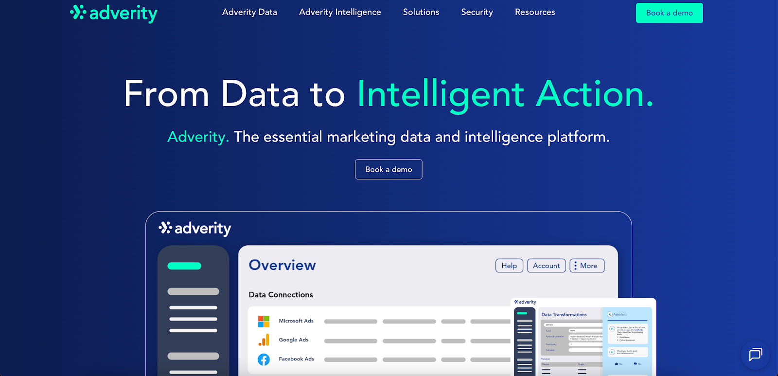 Adverity website homepage