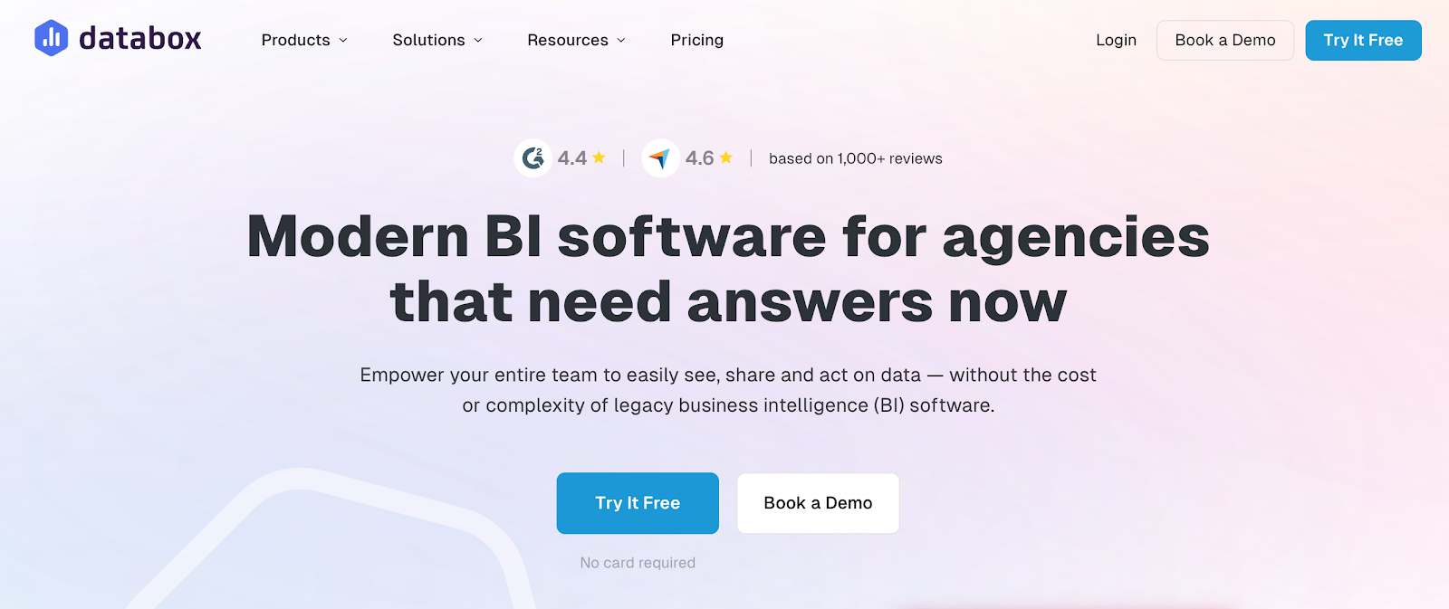 Databox website homepage