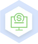 Computer with money icon
