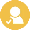 Person icon with checkmark