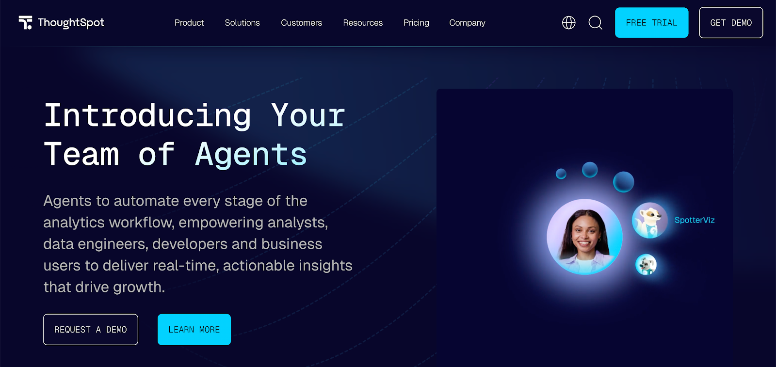 ThoughtSpot website homepage