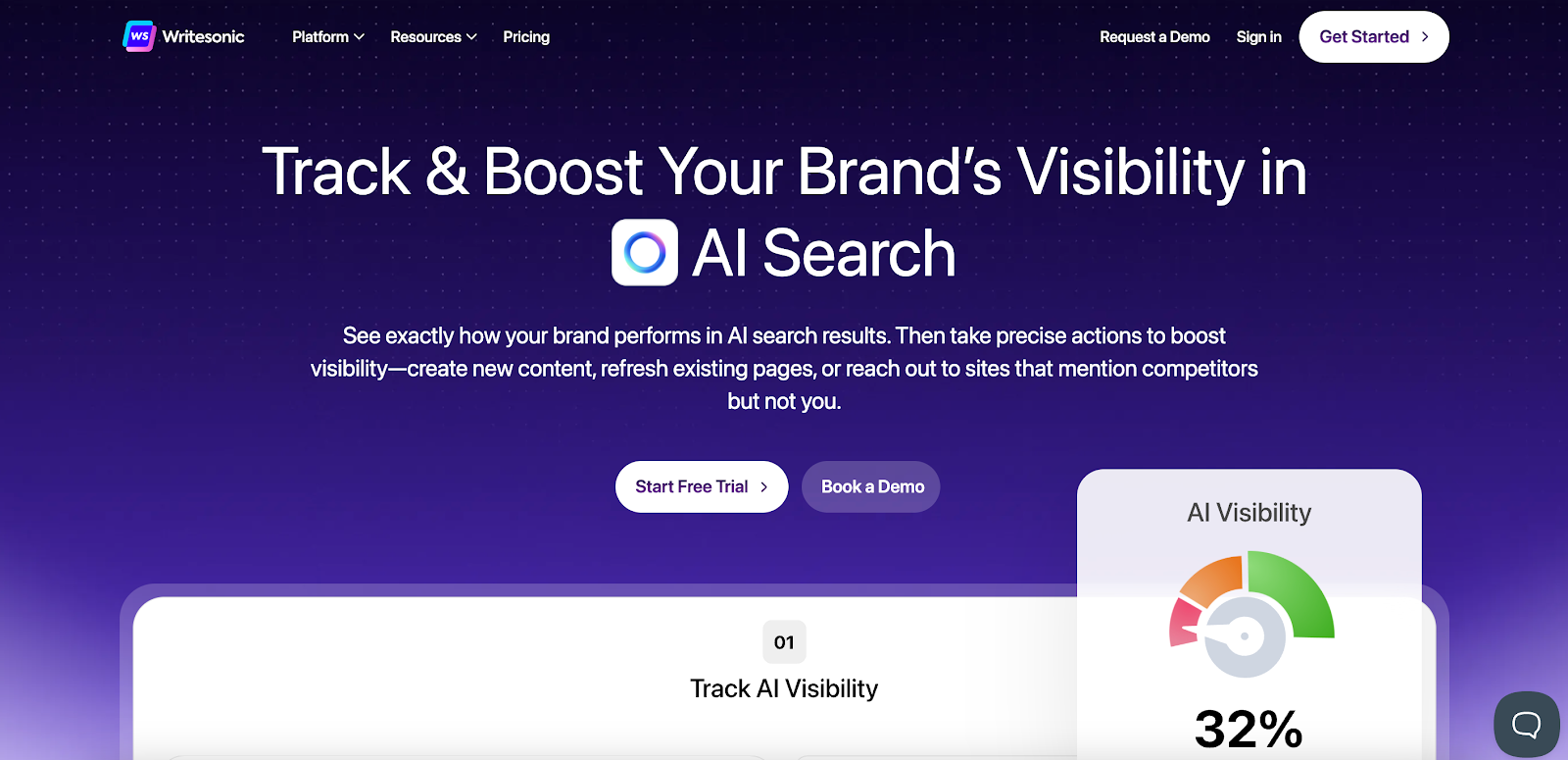 Writesonic website homepage