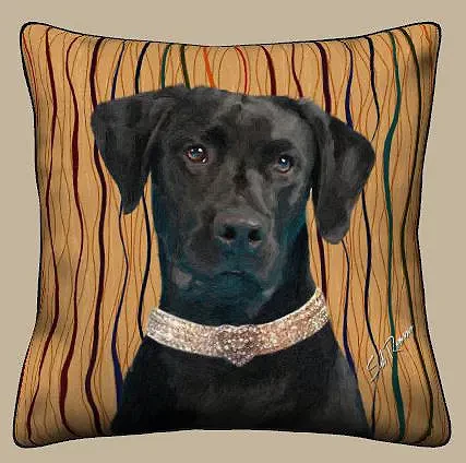 Black Lab - Tan & Stripes