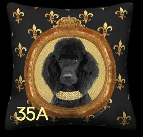 Black Poodle - Black & Gold