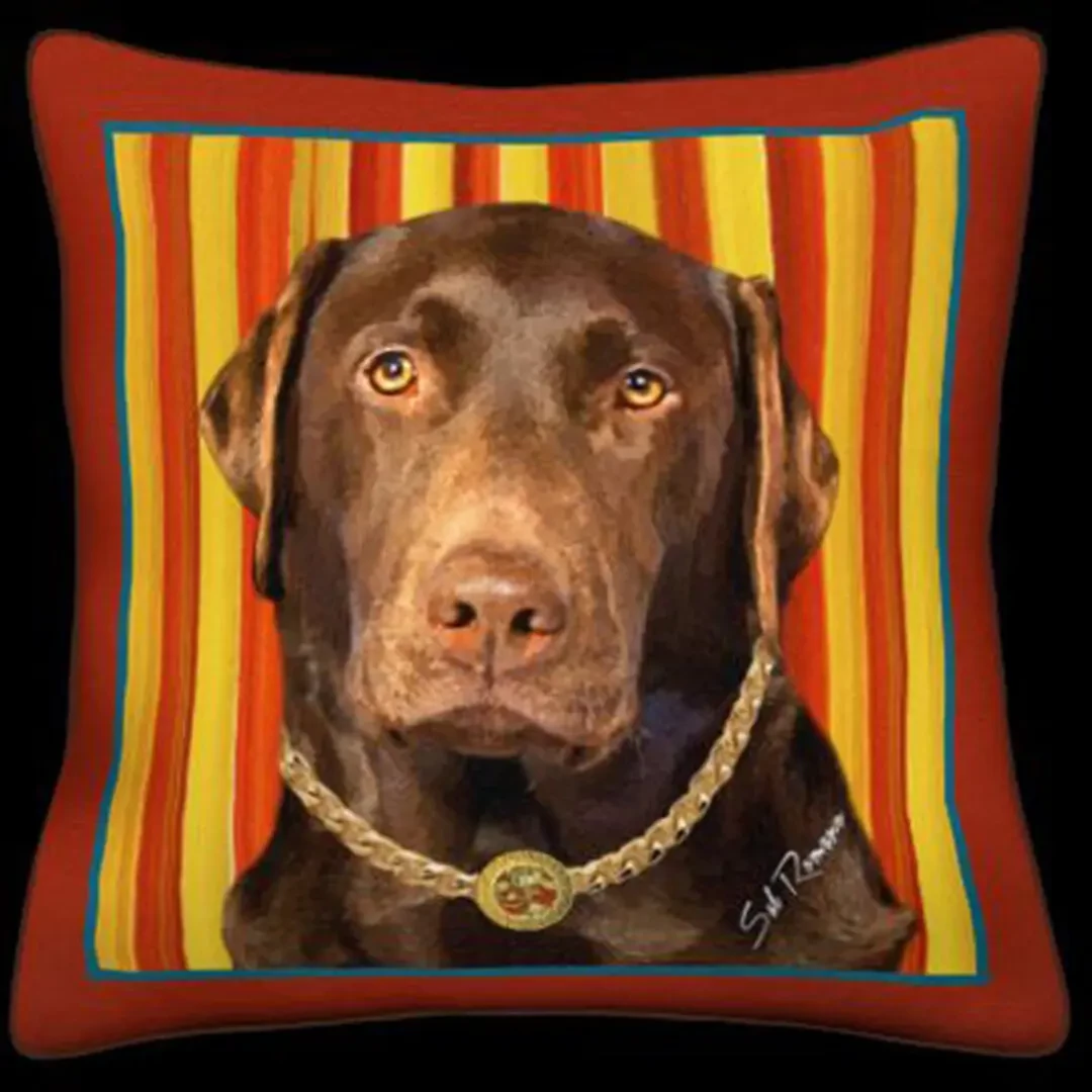 Chocolate Lab - Red & Yellow
