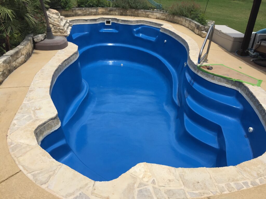 fiberglass pool marine coating laser blue