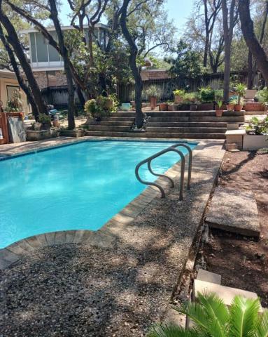 in progress pool deck installation
