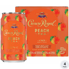 Crown Royal Peach Tea Whisky Cocktail 4-Pack 12oz Cans