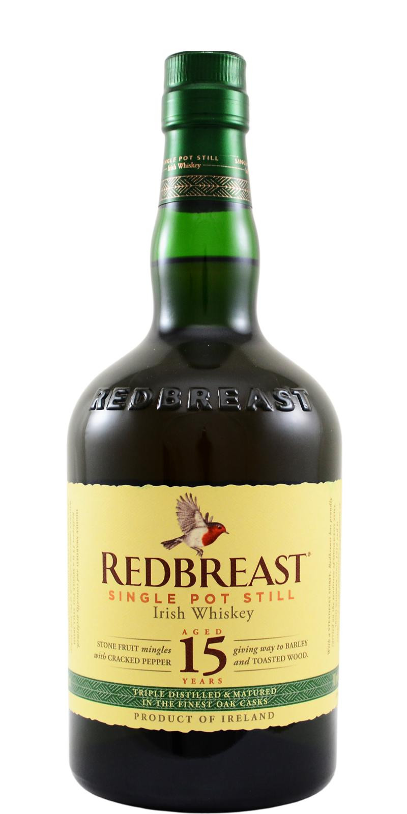 Redbreast 15 Year Old Single Pot Still Irish Whiskey 750ml