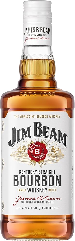Jim Beam White Label Kentucky Straight Bourbon Whiskey 750ml