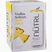 NÜTRL Pineapple Vodka Seltzer 4pk 12oz Cans