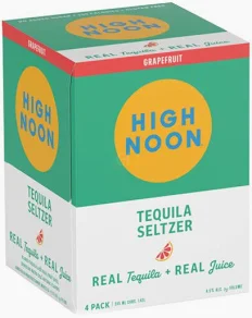 High Noon Grapefruit Tequila Seltzer 4 Pack 12oz Cans