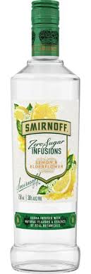 Smirnoff Zero Sugar Infusions Lemon & Elderflower Vodka 750ml