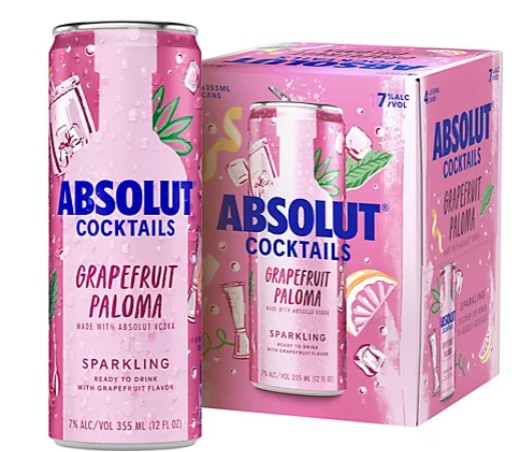 Absolut Grapefruit Paloma Cocktail 4-pack