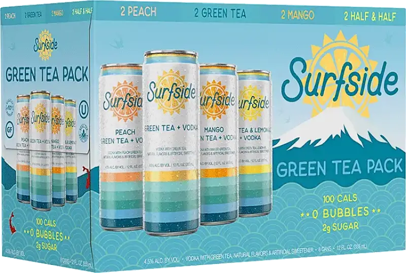 Surfside Green Tea Variety 8pk 355ml