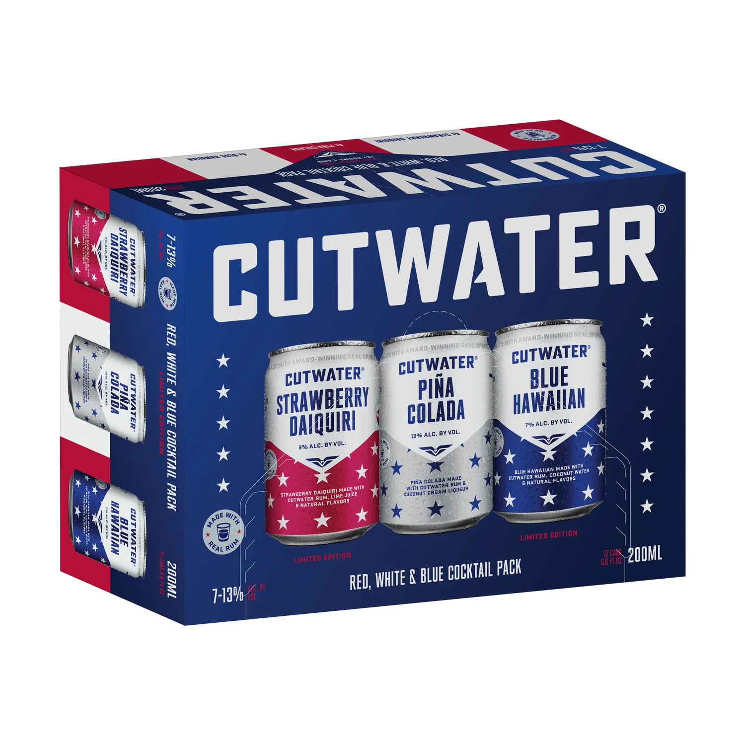 Cutwater Red White & Blue 12 Pack 200ml