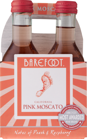 Barefoot Pink Moscato 4x187ml