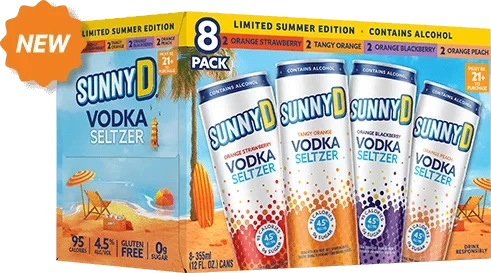 SunnyD Vodka Seltzer Summer Variety Pack 8pk-12oz
