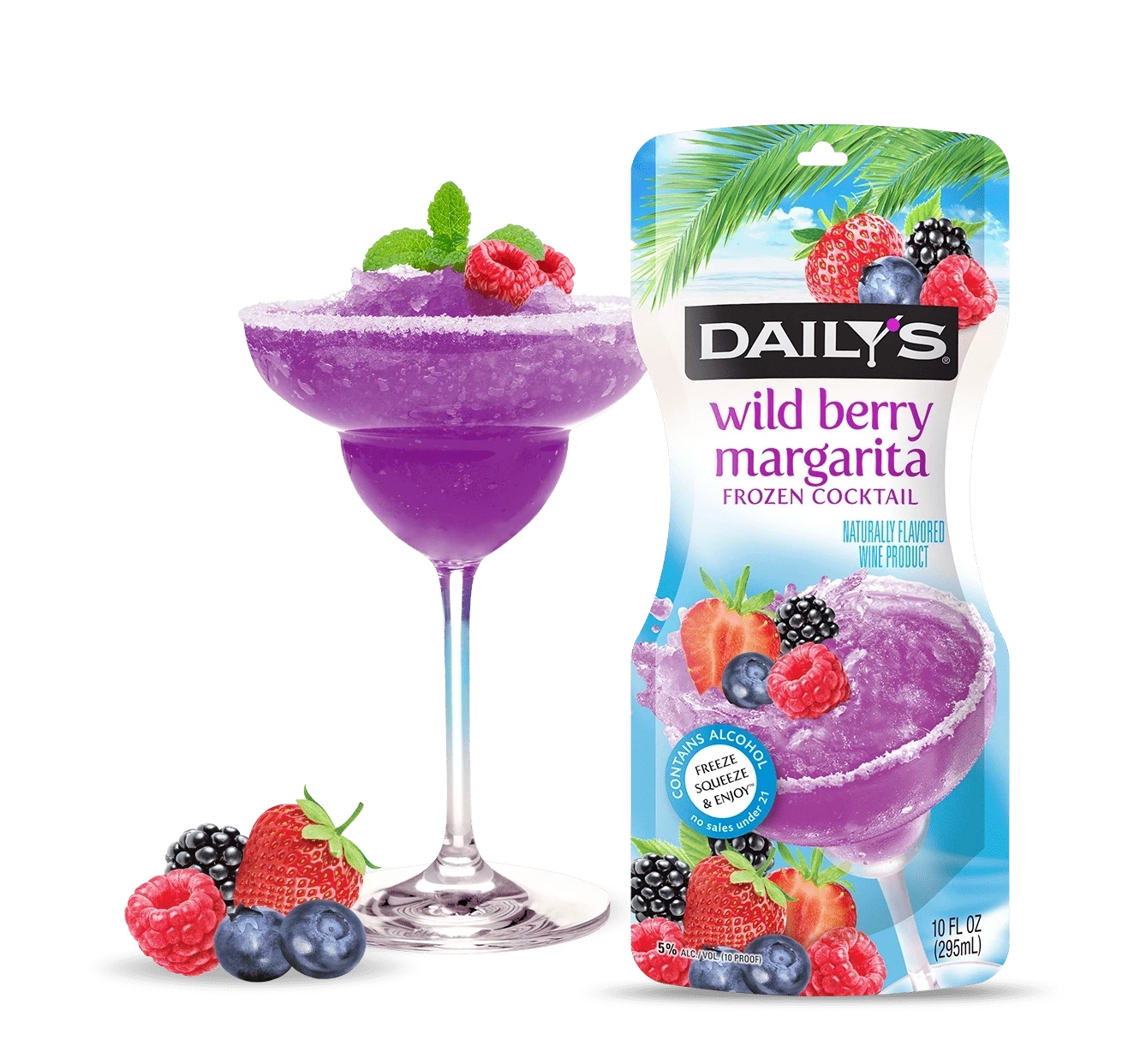 Daily's Wild Berry Margarita Frozen Cocktail Pouch 10oz