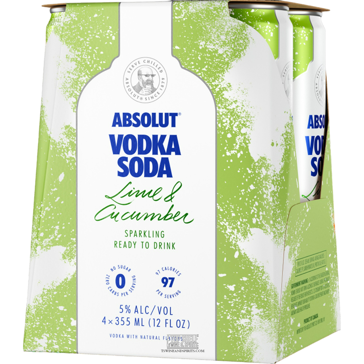 ABSOLUT SODA LIME 4@355M