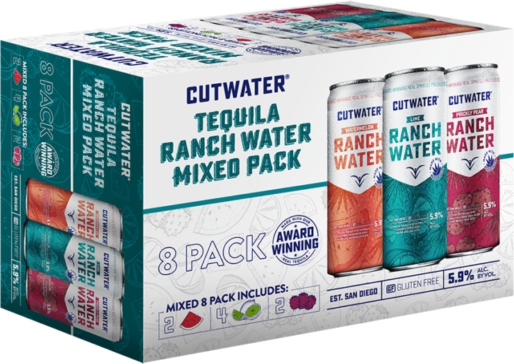 CUTWATER TEQUILA RANCH WATER MIXED PACK 8@355M