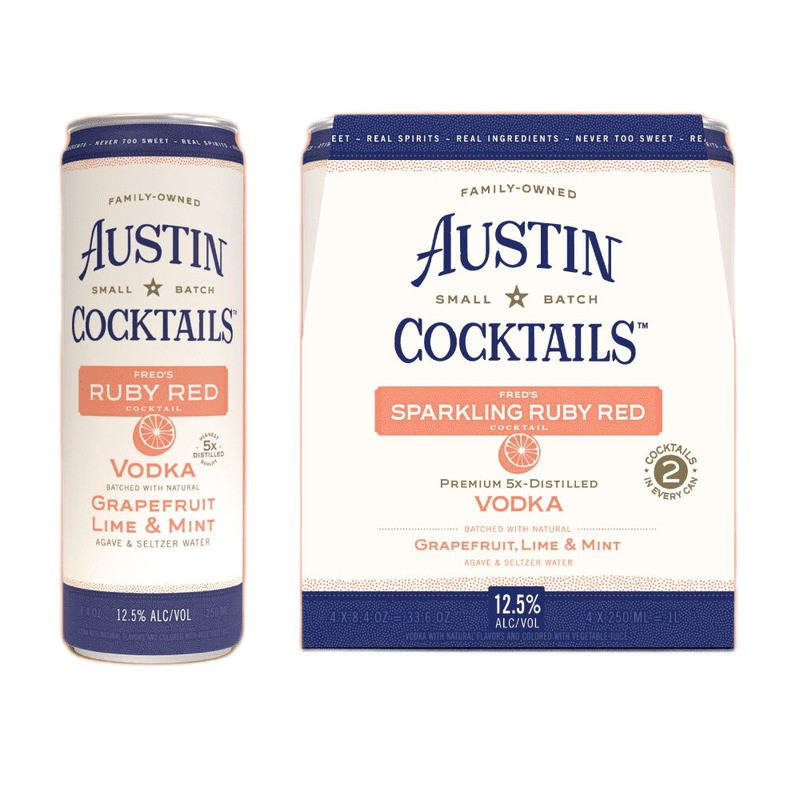 Austin Cocktails Ruby Red Vodka 4pk 12oz Cans