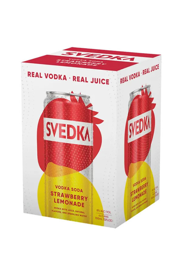 SVEDKA STRAWBERRY LEMONADE 4@355M