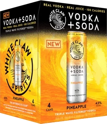 White Claw Vodka + Soda Pineapple 4pk 12oz Cans