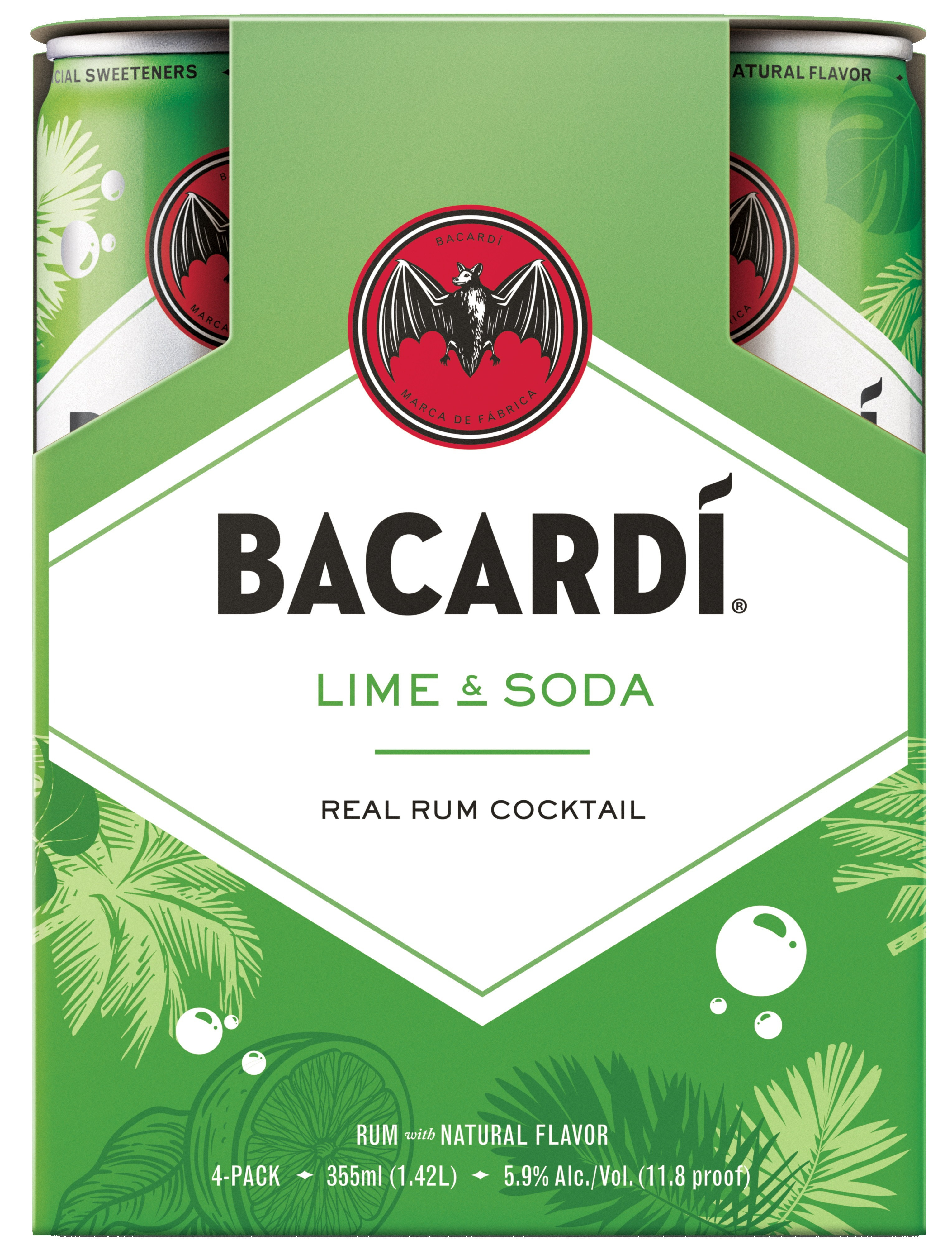 BACARDI LIME & SODA 4@355M