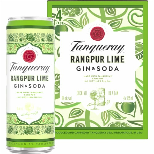 TANQUERAY RANGPUR LIME GIN SODA 4@355M