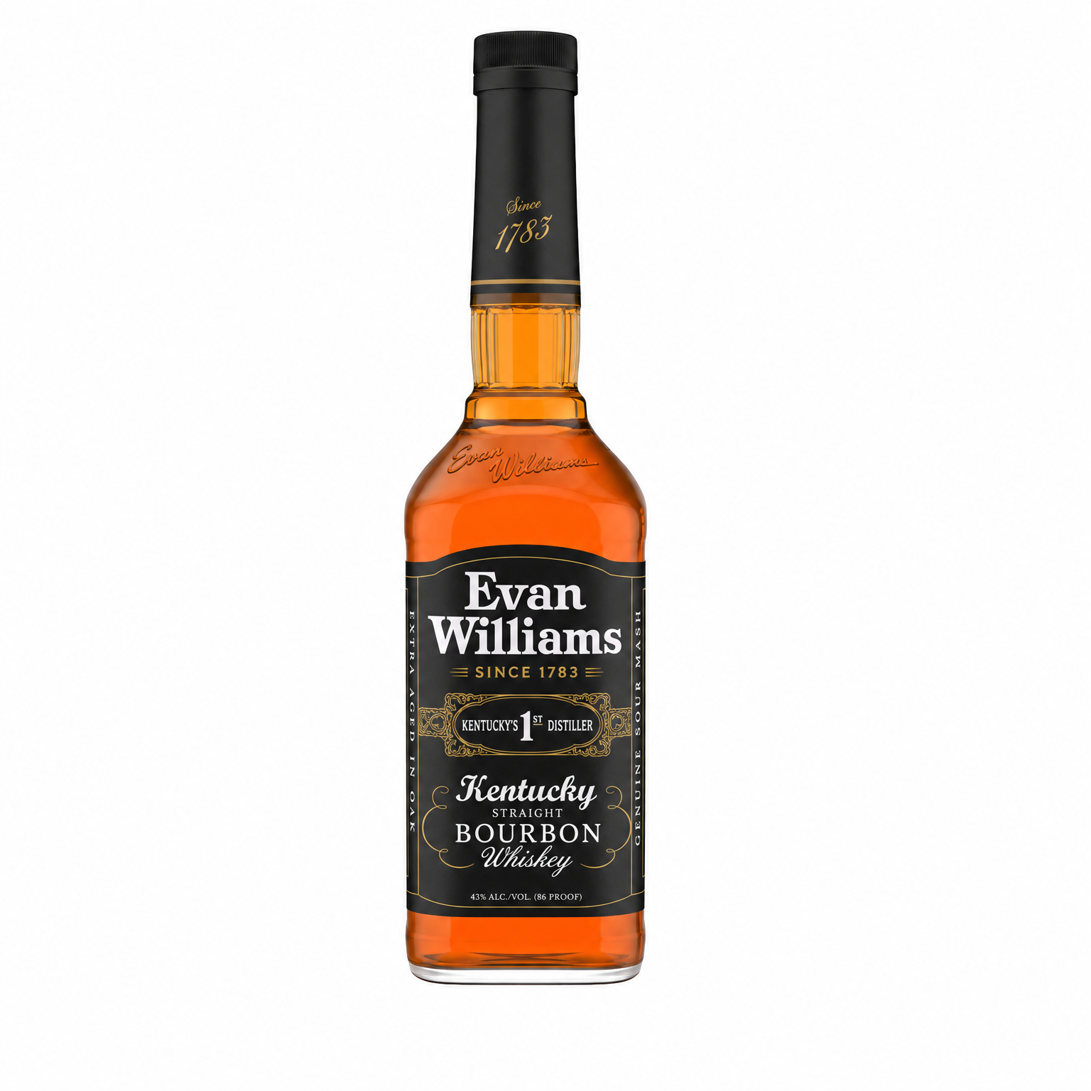 Evan Williams Black Label Kentucky Straight Bourbon Whiskey 750ml