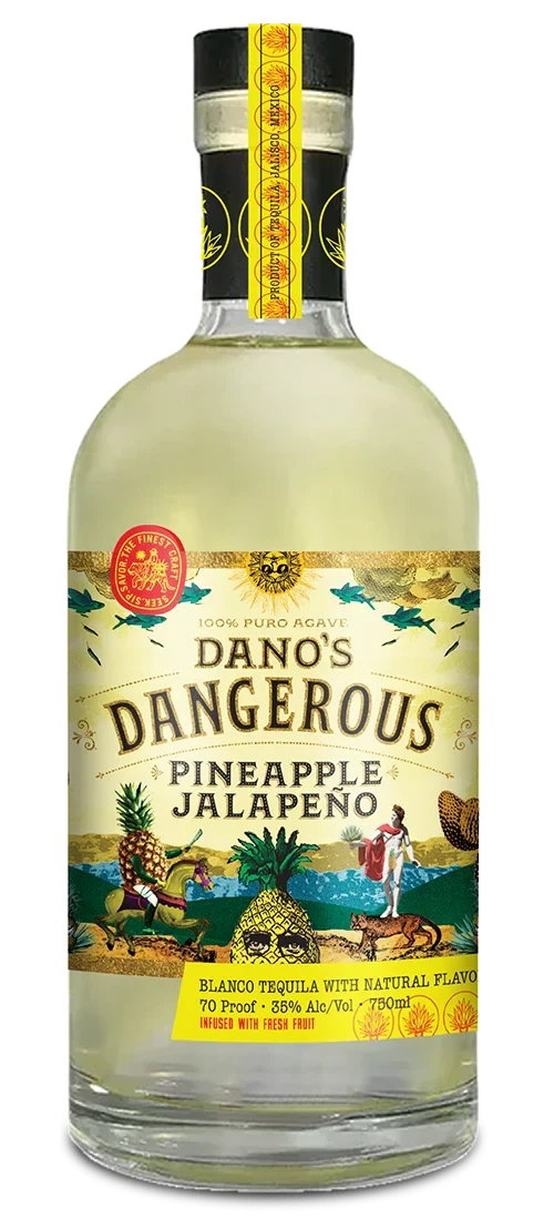 DANO'S DANGEROUS PINEAPPLE JALAPENO TEQUILA  750M