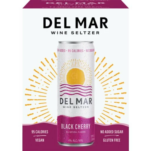 DEL MAR BLACK CHERRY  4@355ML