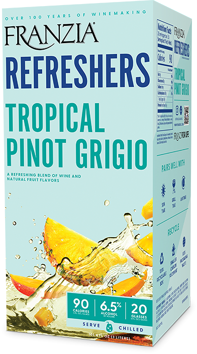 FRANZIA REFRS TROPICAL PINOT GRIGIO  3L