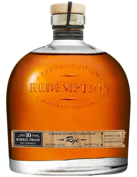 Redemption Rye 10 Year Barrel Proof 750ml
