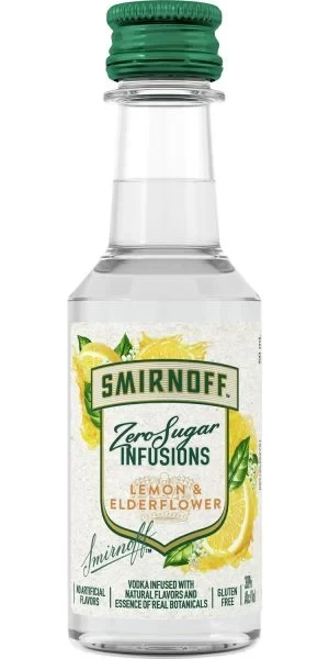 Smirnoff Zero Sugar Infusions Lemon & Elderflower Vodka 50ml