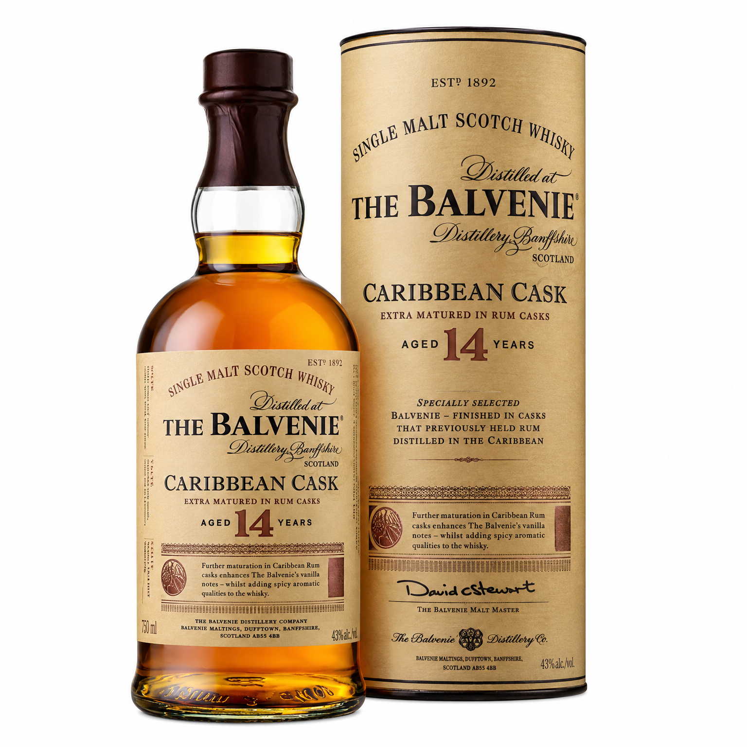 The Balvenie Caribbean Cask 14 Year Old Single Malt Scotch Whisky 750ml