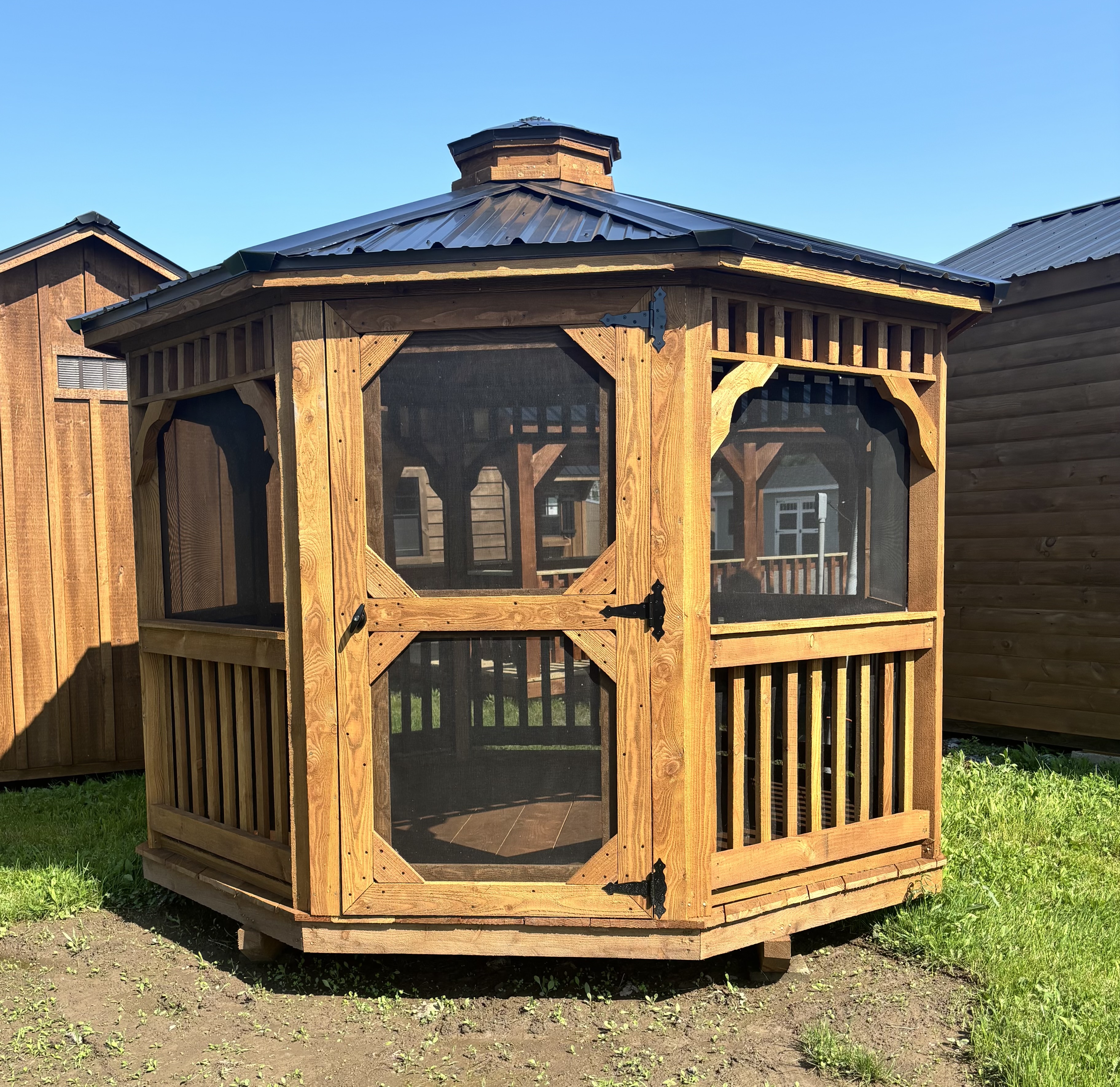 10x10 Rustic Screened Gazebo