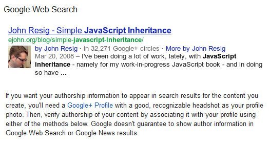 Google's Example Authorship Photo Image