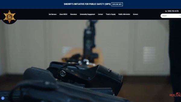 Municipal government website template with clean layout for city services and announcements