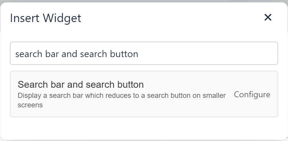 search bar and search button CMS Max