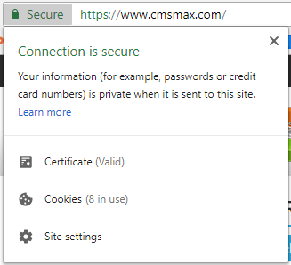 Google Chrome Secure Website
