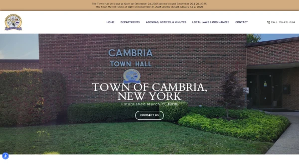 County government website template featuring department directories and public records access