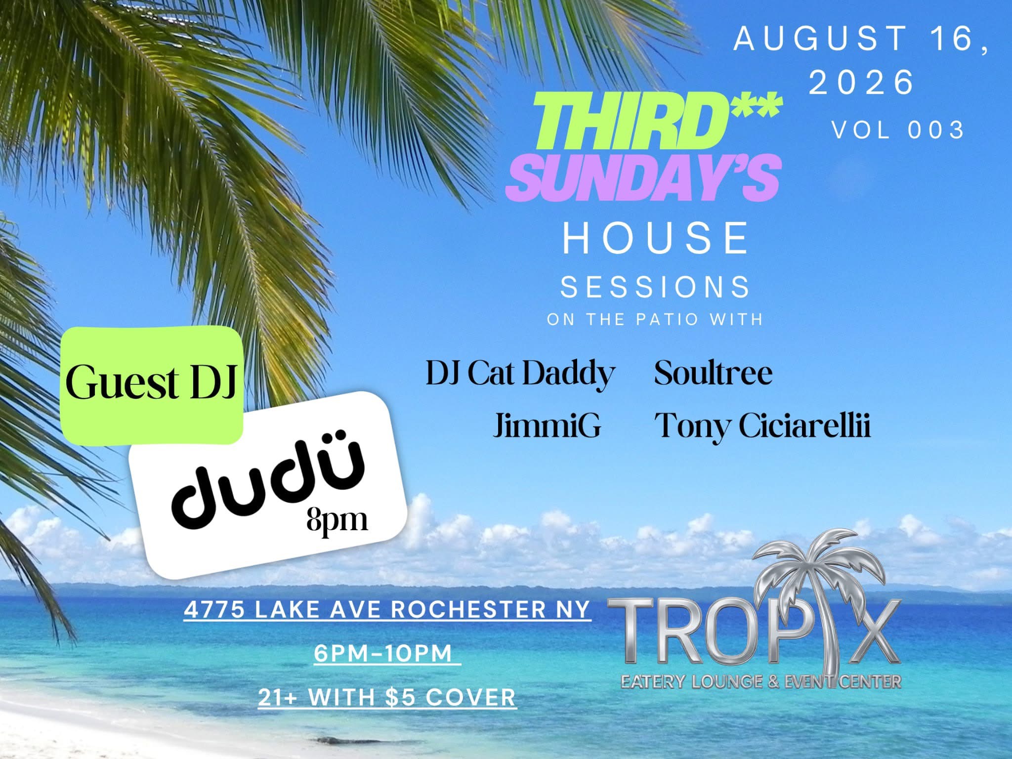 Third** Sunday’s House Sessions. Ft DJ DUDU