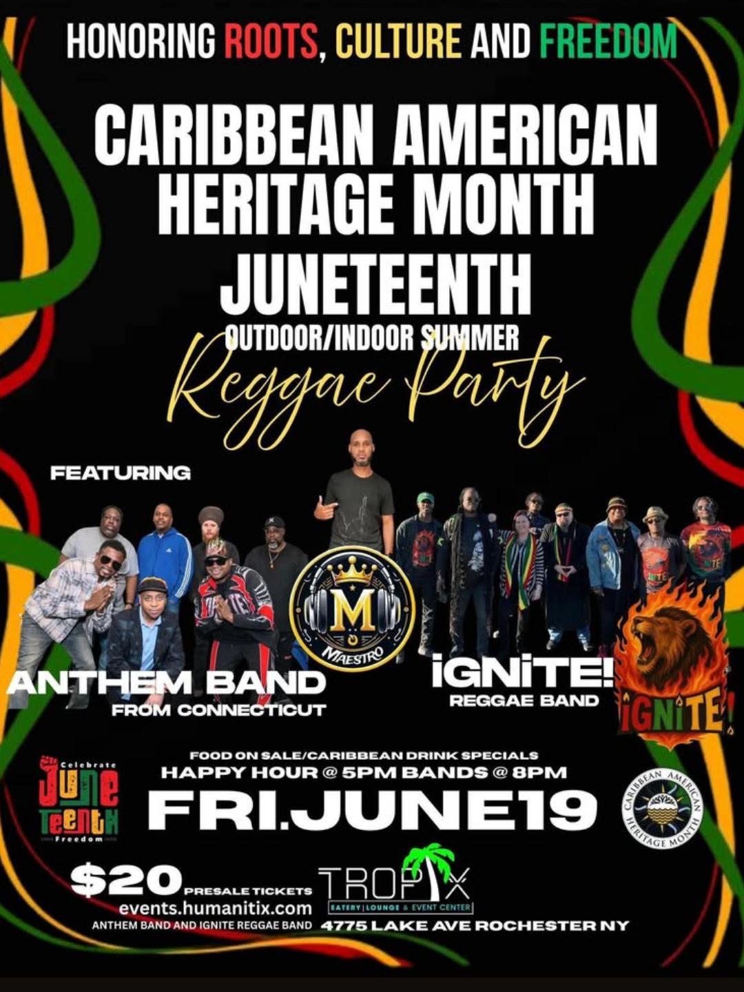 Caribbean American Heritage Month Juneteenth Reggae Party