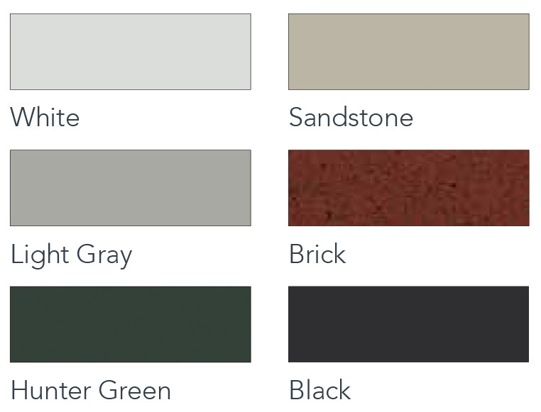 swatches for basement powder coat colors
