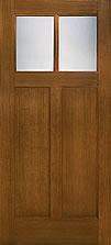 American Style Collection fiberglass entry doors with two windows